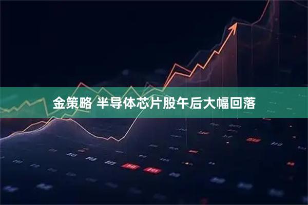 金策略 半导体芯片股午后大幅回落